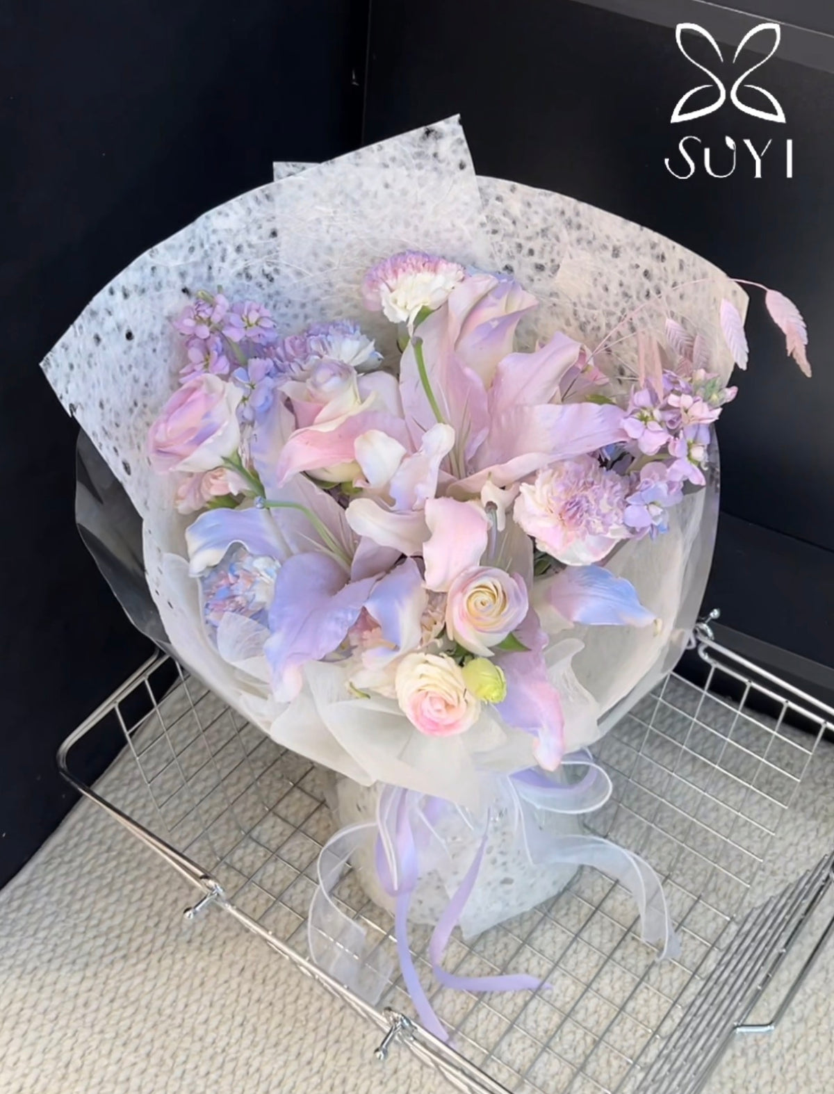 Lavender Whisper Lily & Rose Mixed Floral Bouquet｜FL‑115