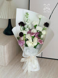 Lavender Whisper Carnation & Rose Mixed Floral Bouquet｜FL‑126