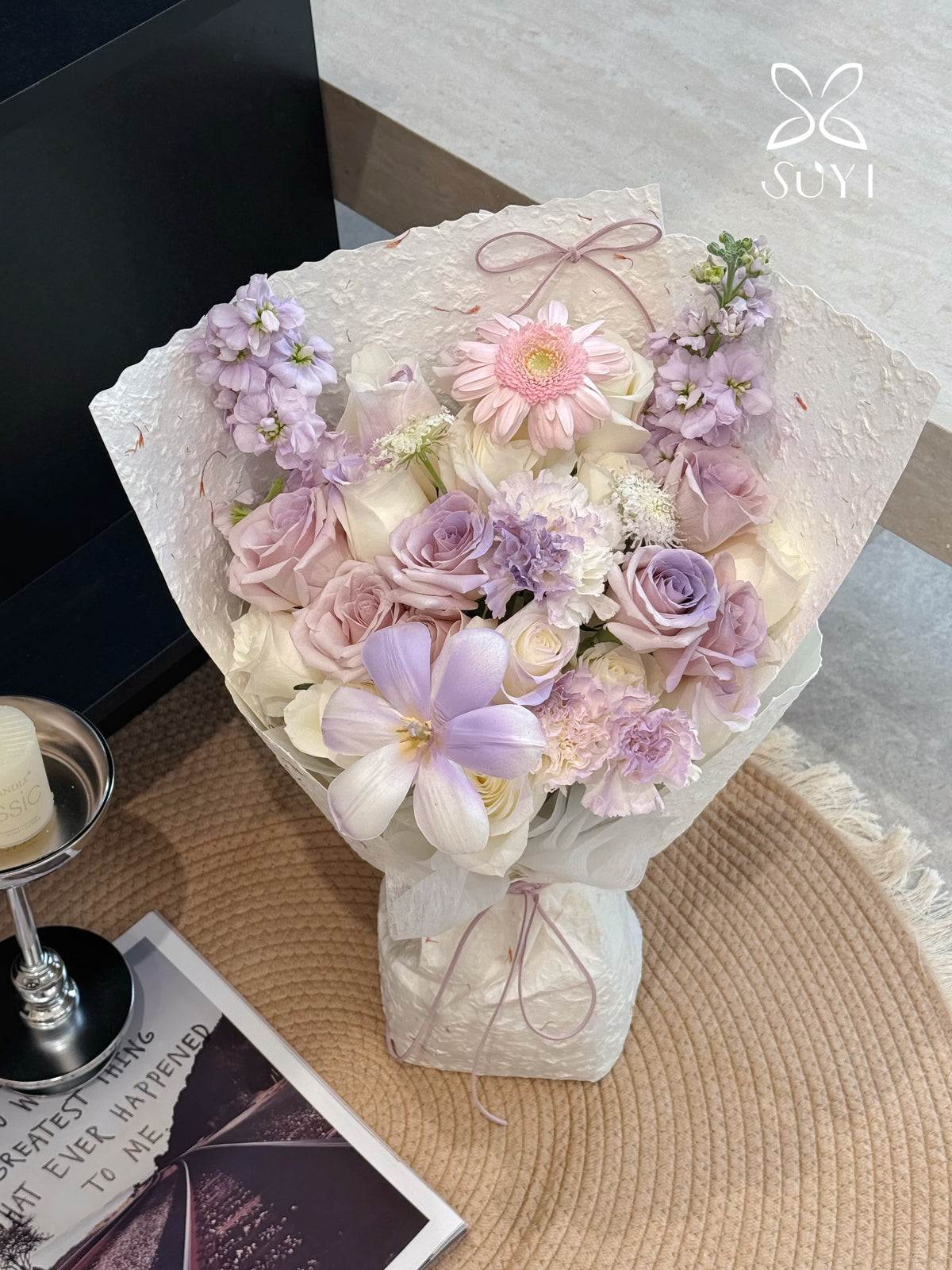 Lavender Taro Tone Mixed Pastel Bouquet｜FL‑128