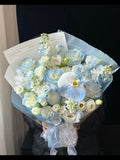 Blue & White Orchid Bouquet｜FH005