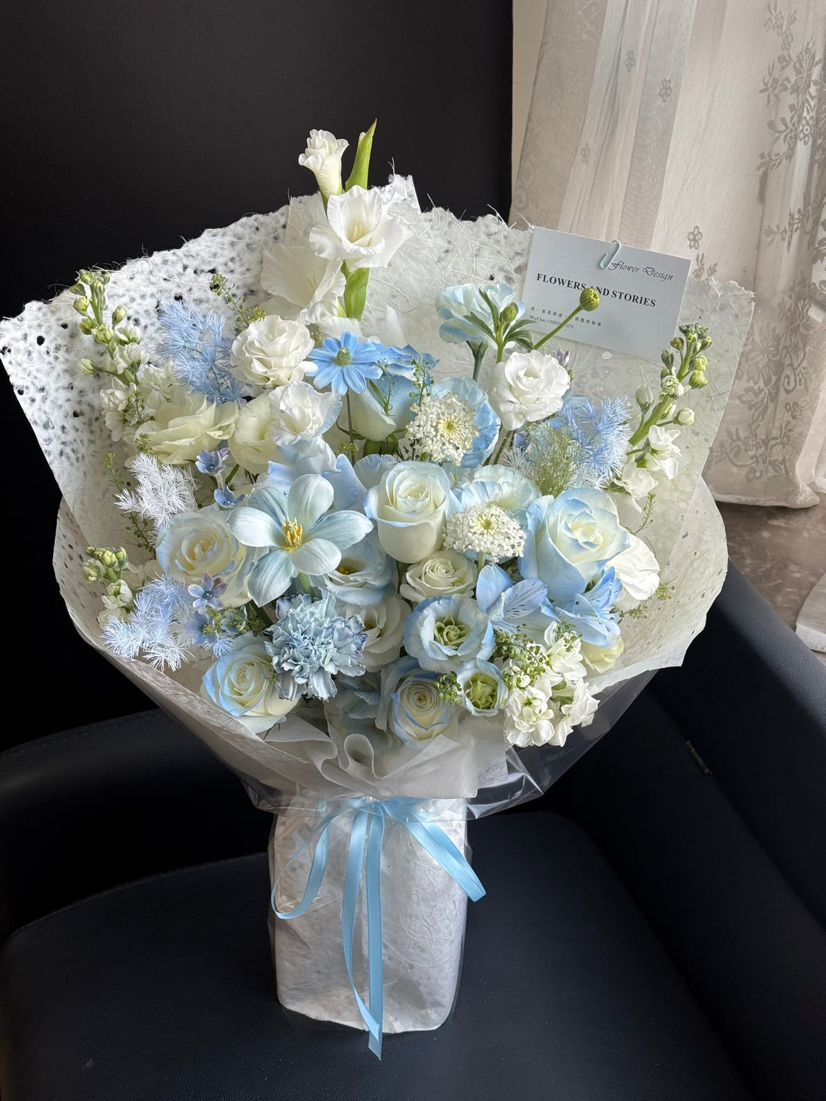 Sky Blue Delicate Mixed Bouquet｜FH011