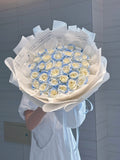 Ice Blue Rose 33 Stalks Bouquet｜FH012