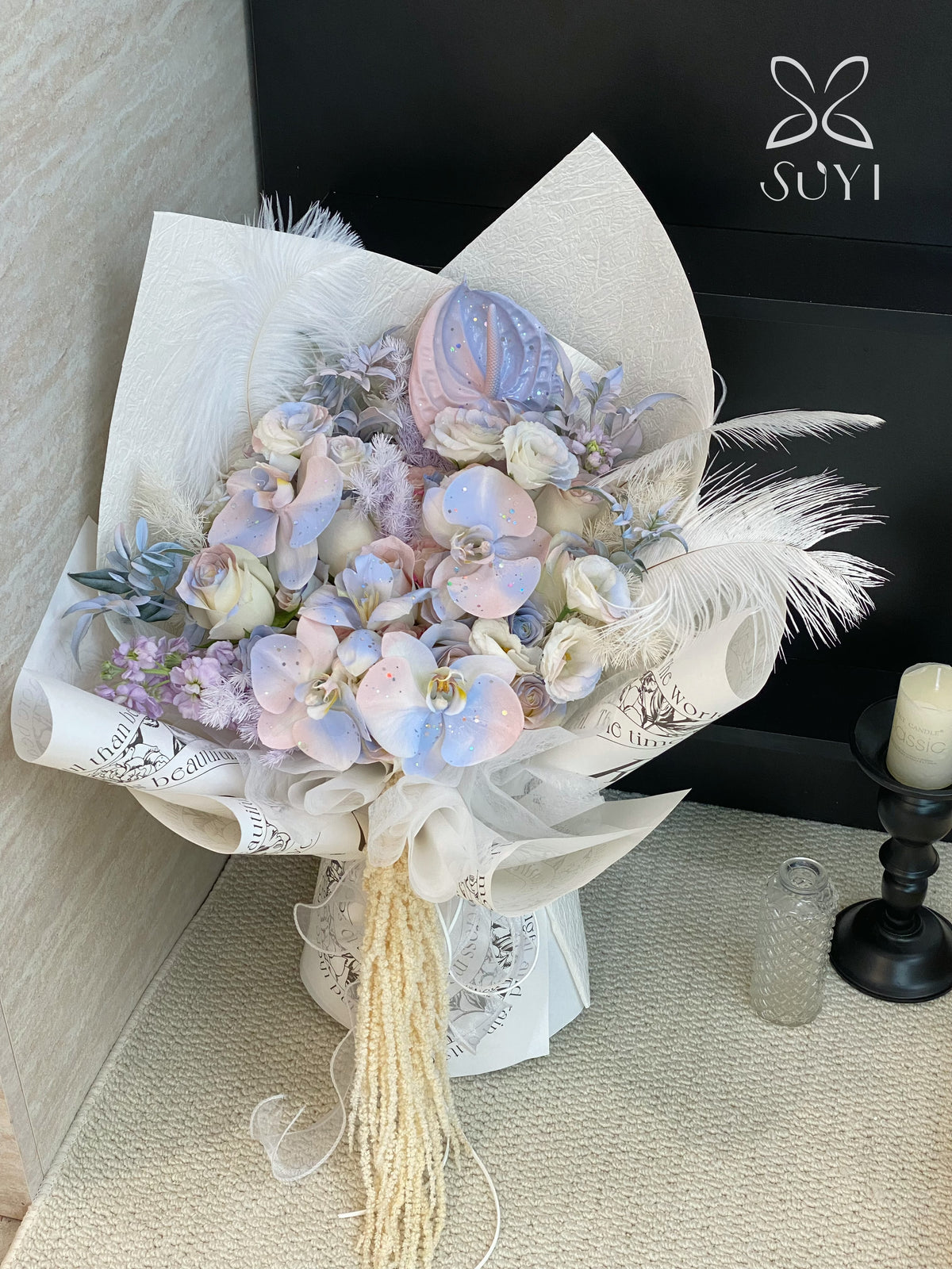 Aurora Mist Orchid Rose Bouquet｜FL-102