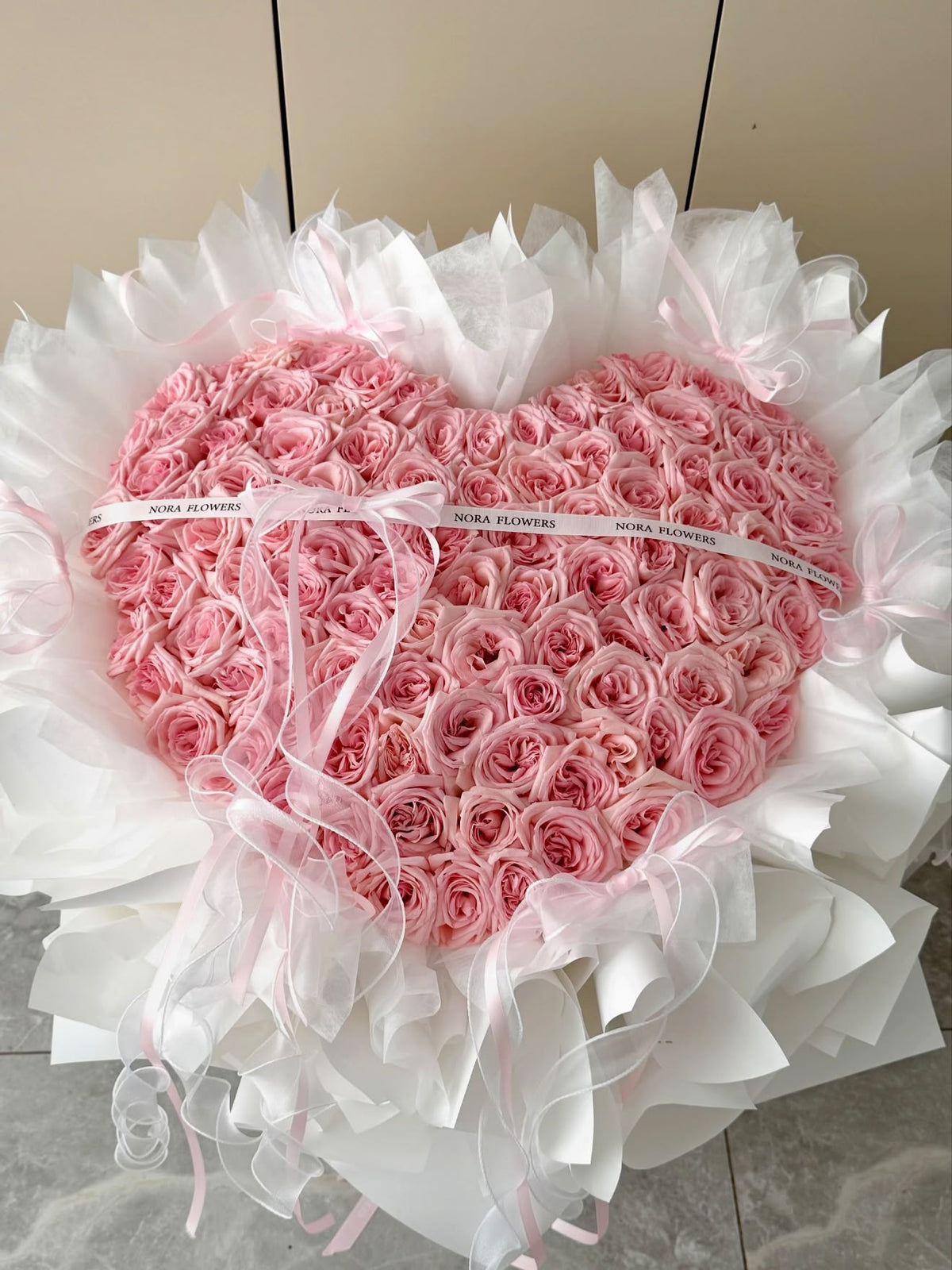 Pink Lychee Rose Love Shape 52/99 Stalks｜FR-028