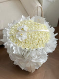 White Rose 33/52/99 Stalks With Orchid Bouquet｜FR-035