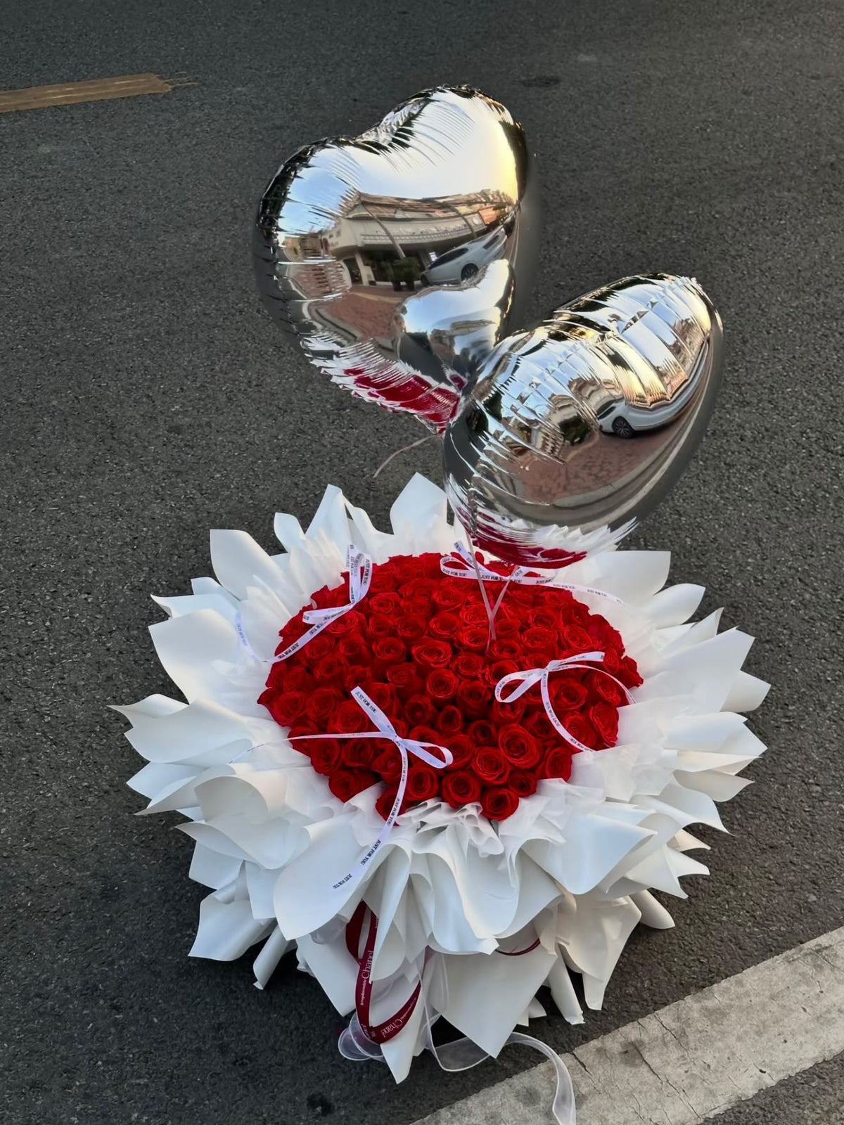 Red Rose 99 Stalks With Balloon｜FR-003