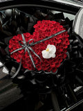 Red Rose With Orchid Love Shape 52/99 Stalks｜FR-005