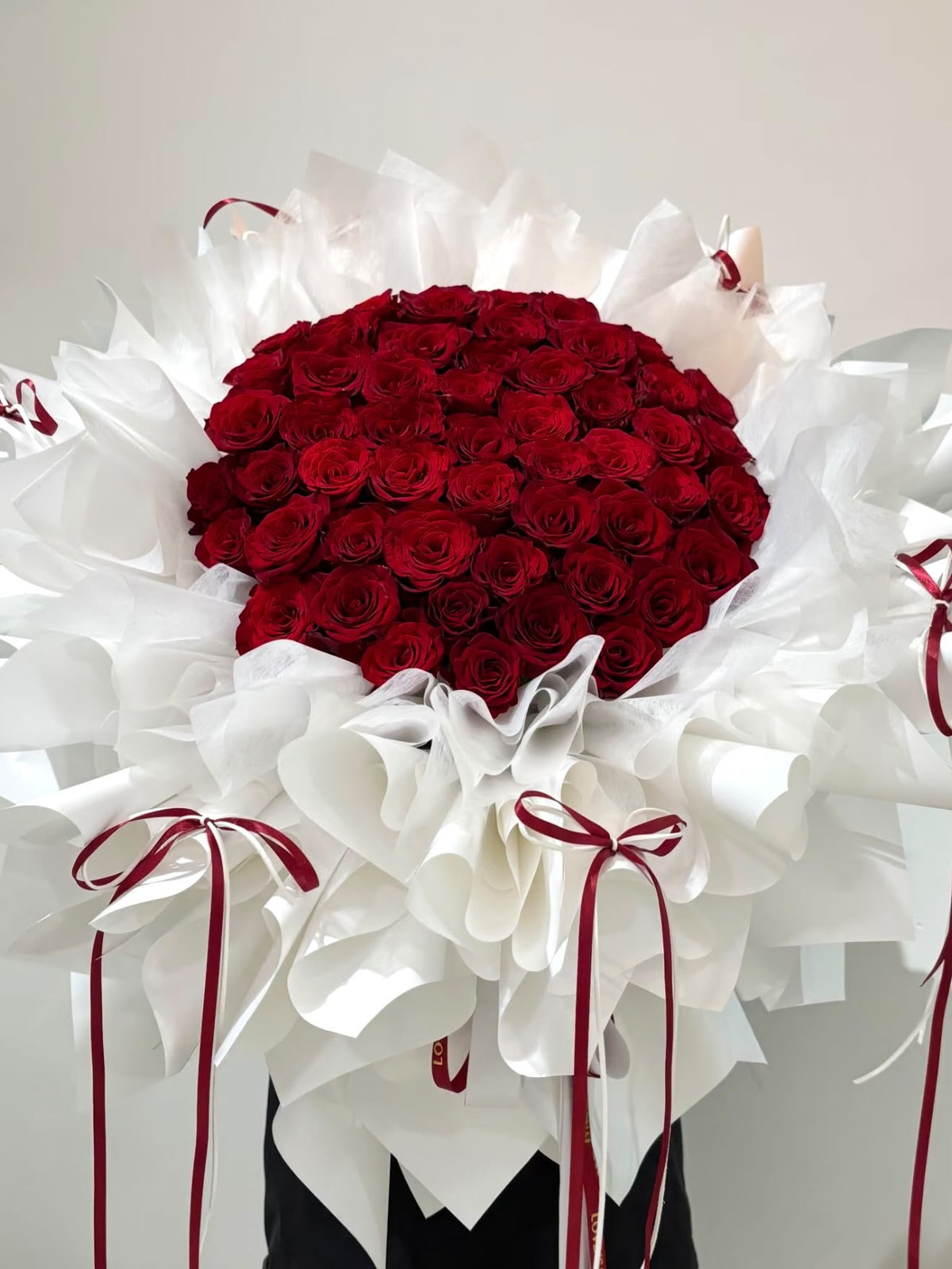 Red Rose Round Shape 33/52/99 Stalks｜FR-019