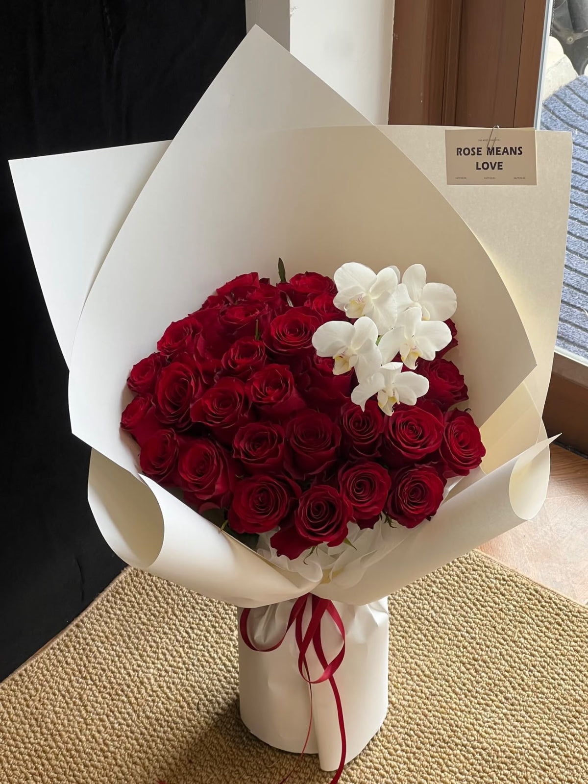 Red Rose With Orchid Bouquet｜FR-007